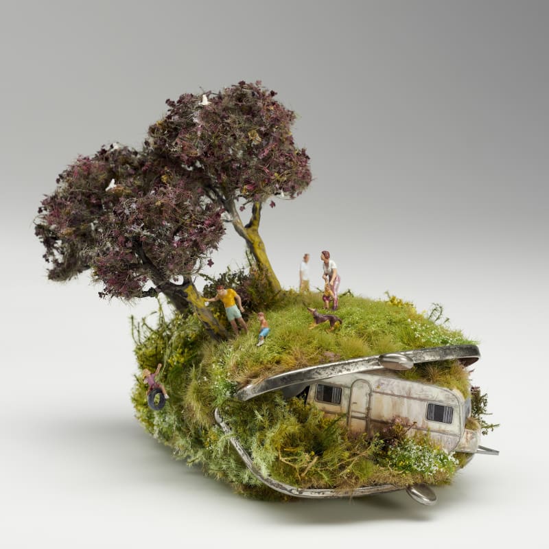 'Freelance Chance, Expanse Enhance', 2022, mixed media assemblage, 13 cm x 13.5 cm x 16 cm