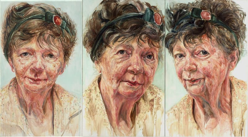 Danelle Bergstrom 'Conversation with Margaret Olley', oil on linen, 152.5 x 274.5 cm