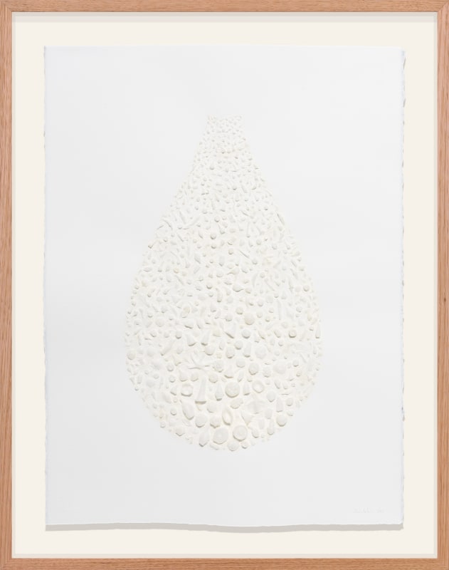 ‘Seeding/Receding’, impression mould on paper, 86 x 66 cm (framed)