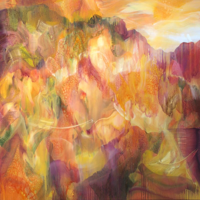 Ian Greig, Where thoughts serenely sweet express, oil on linen. 170 x 170cm (framed)