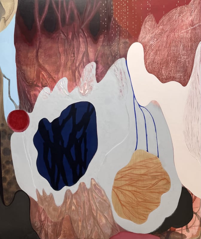 Emma Walker Heartland (Fowlers Gap) , acrylic and mixed media on board, 180 x 150 cm