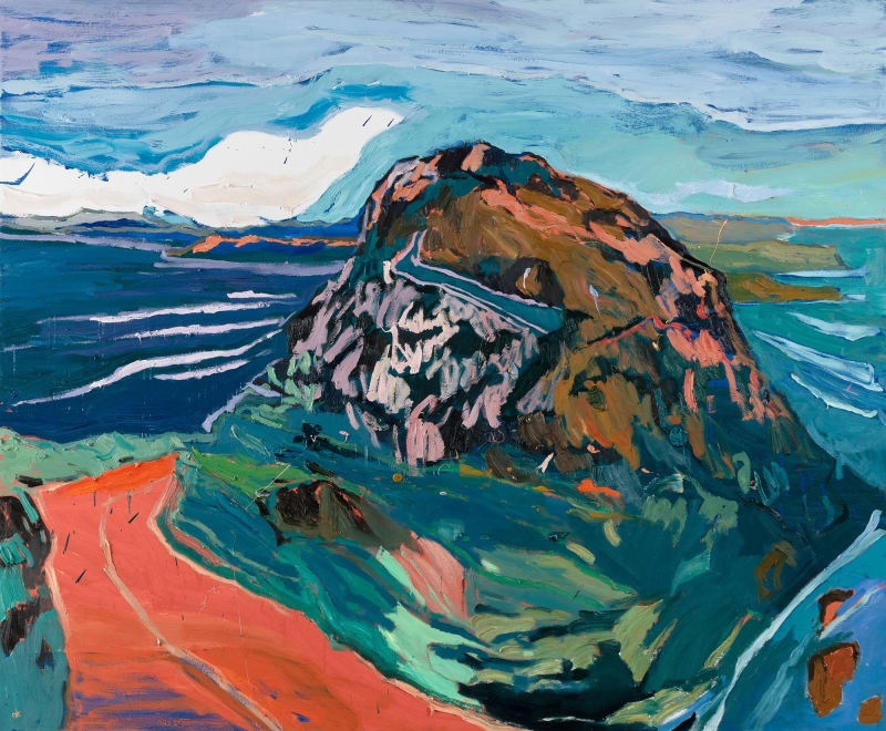 Orange Path, oil on polyester, 140.5 x 169.5 cm (framed)
