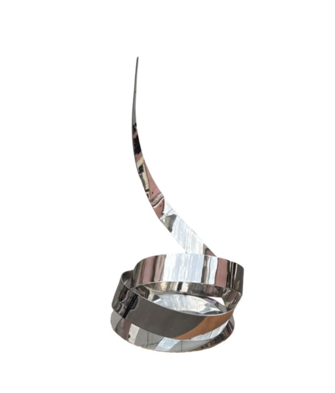 Foad Hamzeh Eternal Becoming stainless steel curve height 86 5/8 in height 220 cm
