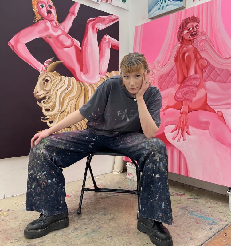 Hattie Malcomson in her studio