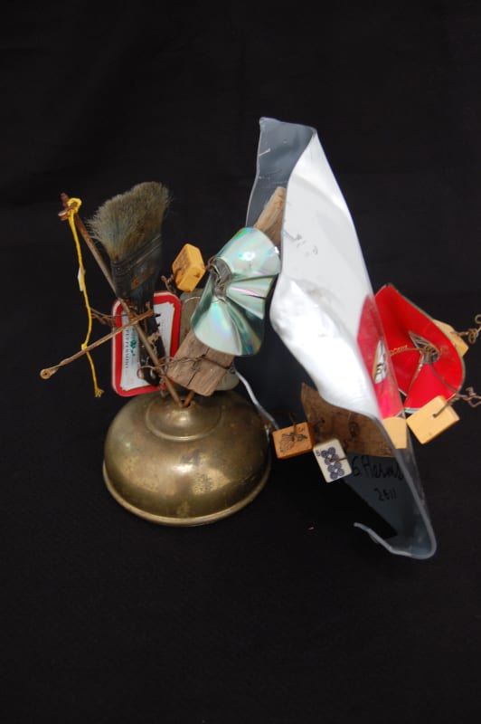 Sculpture created from studio detritus