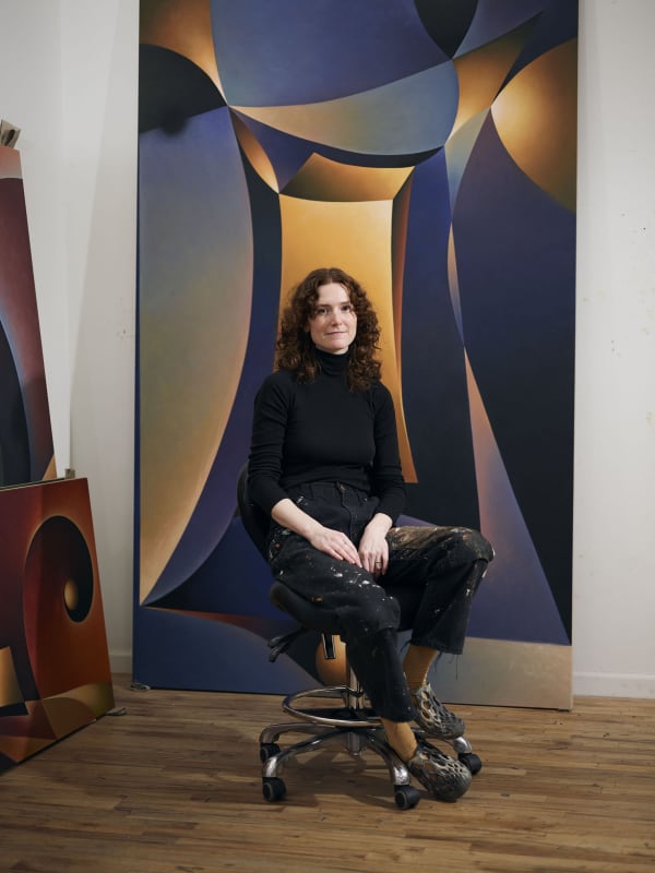 Angela Heisch in the studio (2023). Photo: Matthew Herrmann.