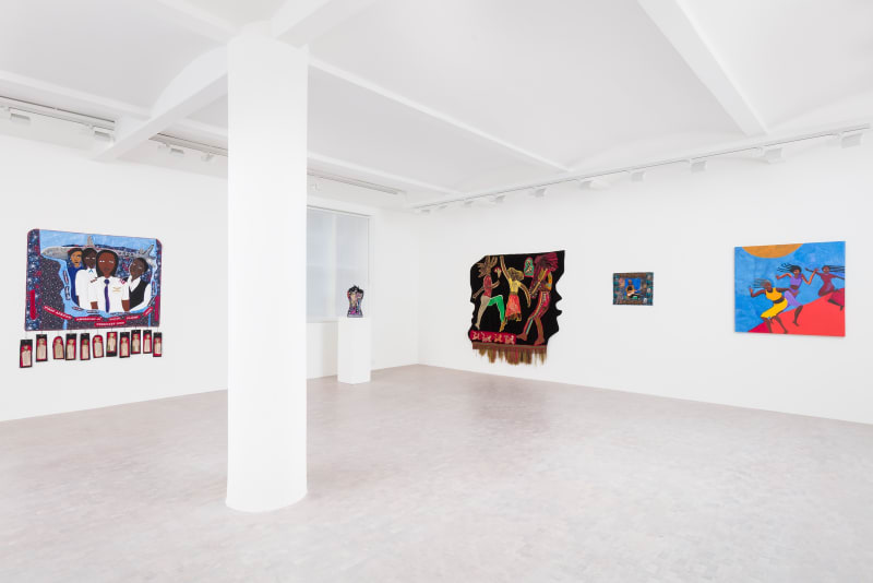 Dindga McCannon, 'Dindga!', 2022, installation view, Pippy Houldsworth Gallery, London.