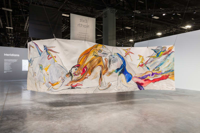 Jacqueline de Jong, De achterkant van het bestaan (The backside of existence), 1992, installation view, Pippy Houldsworth Gallery, Art Basel Miami Beach 2021: Meridians.