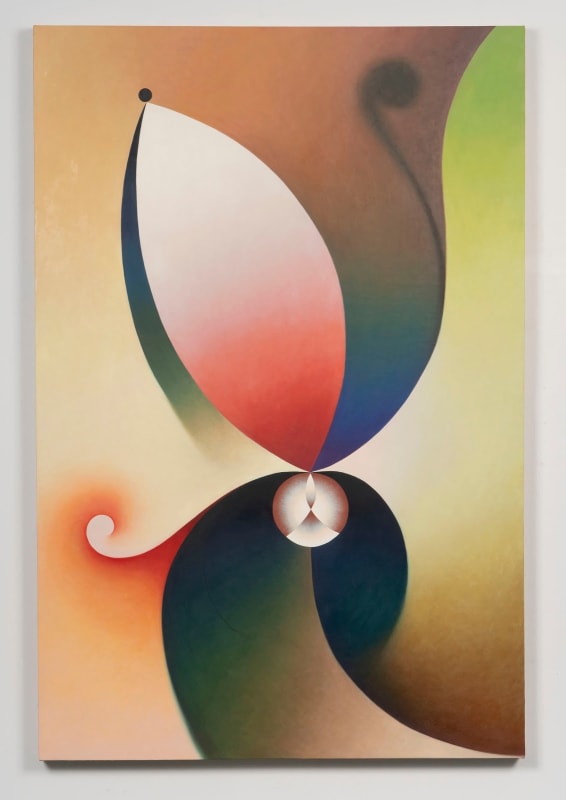 Angela Heisch, Single Flare, 2021, oil on linen over panel, 137.2 x 91.4 cm