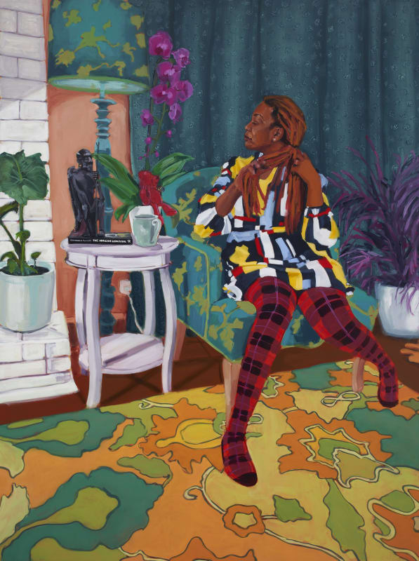 Wangari Mathenge, The Ascendants XIV (She Is Here), 2021, oil on canvas, 215.9 x 162.6 cm.