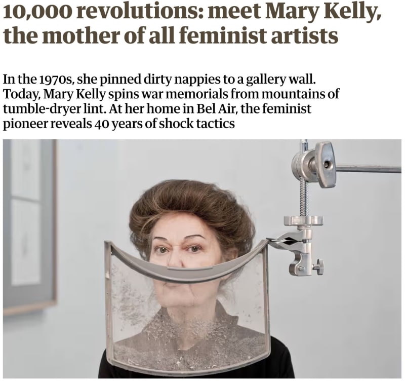 10,000 revolutions: meet Mary Kelly, the mother of all feminist artists