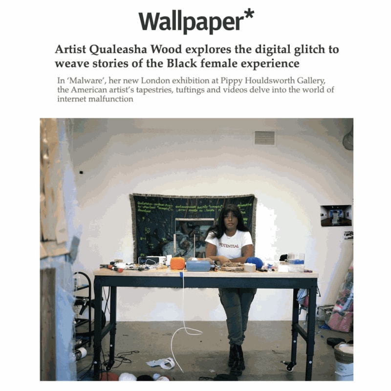 Artist Qualeasha Wood explores the digital glitch to weave stories of the Black female experience