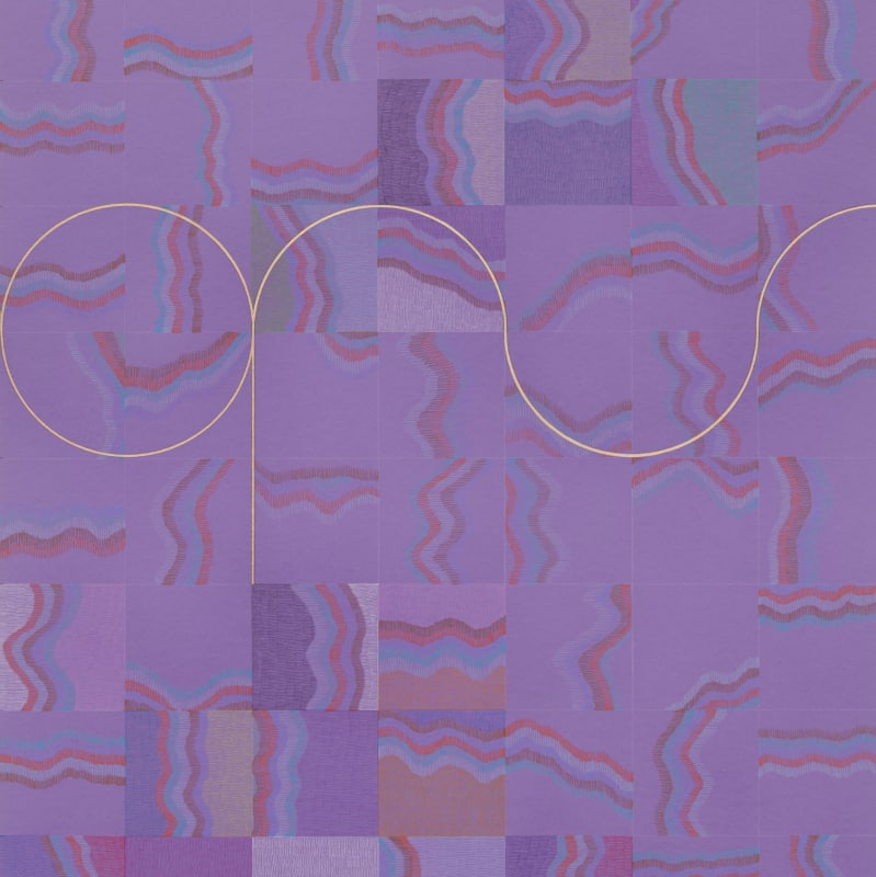 Claudia Wieser Untitled [detail], 2025 Gold leaf and color pencil on color paper 39 1/2 x 27 1/2 inches, 100.3 x 69.8 cm Framed: 42 1/2 x 30 3/4 inches, 108 x 78.1 cm CLW.22067