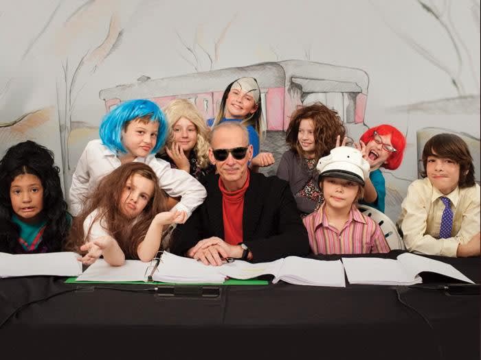 John Waters with the cast of 'Kiddie Flamingos' (photo: John Waters/courtesy Rena Bransten Gallery)