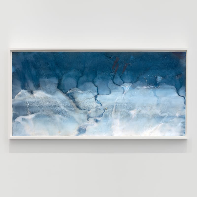 Meghann Riepenhoff (American, b. 1979) Waters of the Americas: World’s End to the Mouth of the Mashpee River, Deluge from Residual Hurricane Ian Storms, Waves, Hingham to Cape Cod, Massachusetts 9.22.2022, 2022 Dynamic Cyanotype 42" x 87 5/8" (106.5 x 222.5 cm) Framed: 46 1/16" x 91 9/16" (117 x 232.5 cm) Unique (MRie.24228)