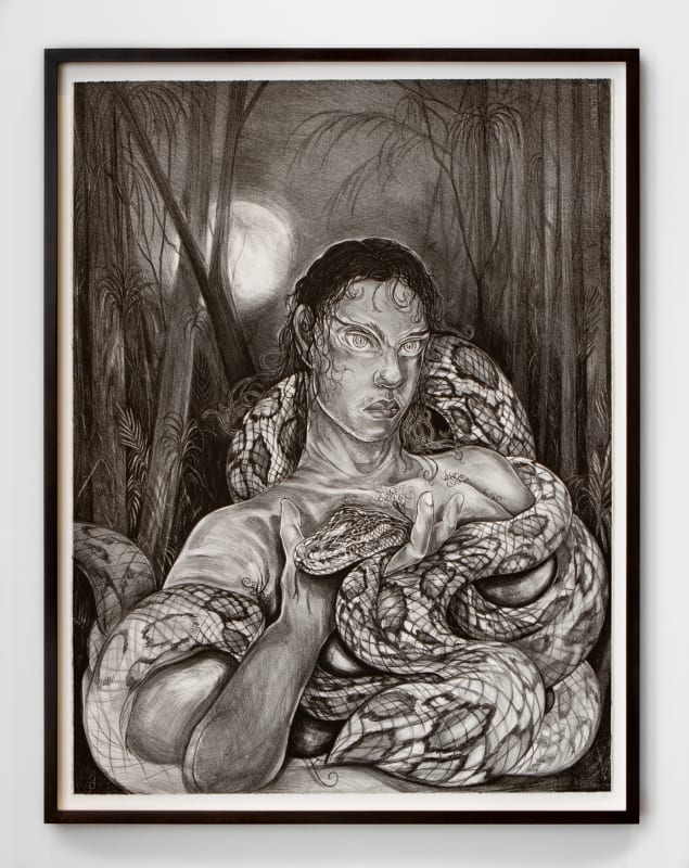 Alina Perez (American, b. 1995) Self portrait after Tiresias, 2024 Stone Lithograph 40" x 30" (101.5 x 76 cm) Framed: 43" x 33" (109 x 83.5 cm) Edition of 9 plus 2 artist's proofs