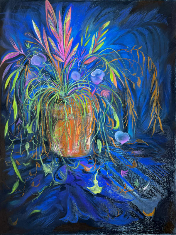 Alina Perez (American, b. 1995) Fluorescence, 2025 Charcoal and Pastel on Paper 50" x 38" (127 x 96.5 cm) Framed: 53" x 41" (135 x 104 cm) Unique (ALP.24950)