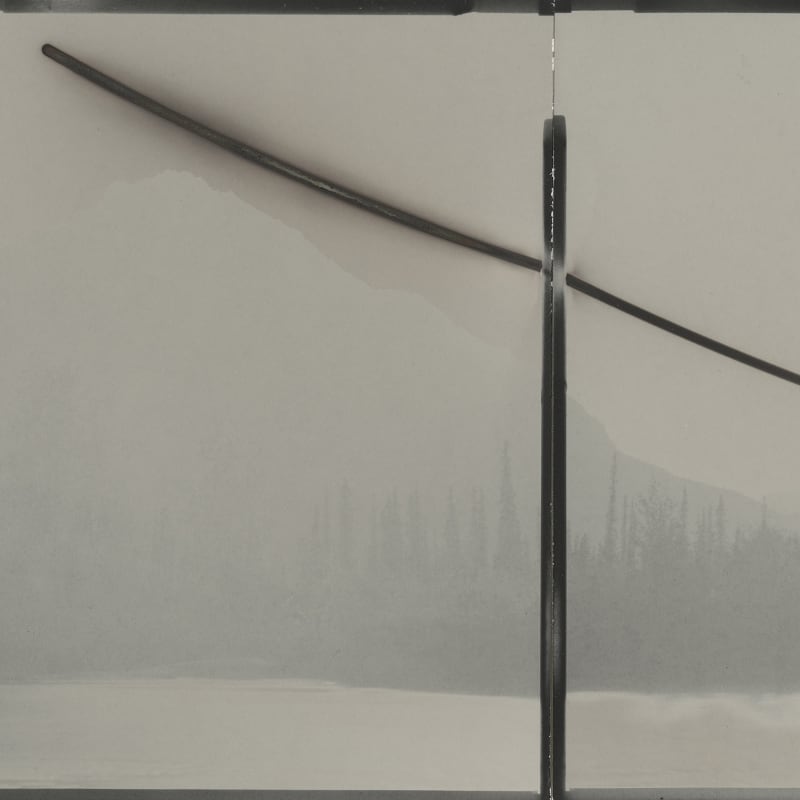Chris McCaw (American, b. 1971) [Detail View] Sunburned GSP#838 (Arctic Circle, Alaska), 2015 Two Gelatin Silver Paper Negatives Dimensions, each element: 5" x 4" (12.5 x 10 cm) Framed: approximately 8 7/8" x 11 7/8" (22.5 x 30 cm) Unique