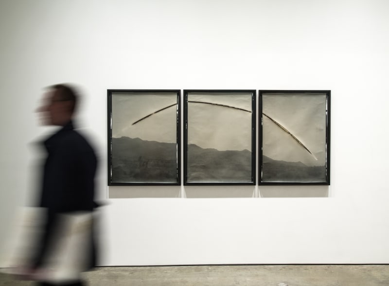 Installation View | Chris McCaw: Marking Time Featured Artworks: Chris McCaw (American, b. 1971) Sunburned GSP#613 (Southern Sierras), 2012 Unique Gelatin Silver Paper Negative Dimensions, each element: 40" x 29 3/4" Framed, each element: 42 1/4" x 32" x 1 15/16" (CM355)