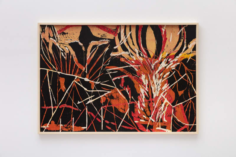 Fabrício Lopez Chama Maré, matriz perdida #2, 2022 Xilogravura 110 x 160 cm