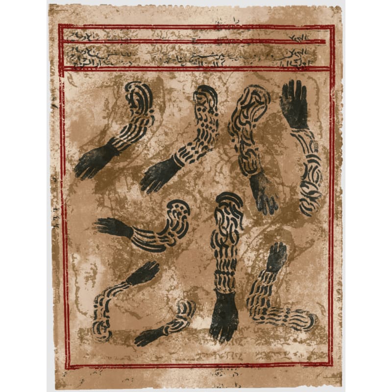 Mohammad Barrangi, My Hands (Monotone) , 2021