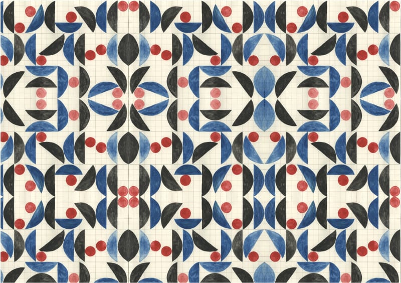 Louise Hopkins - Landscape with Red, Blue and Black