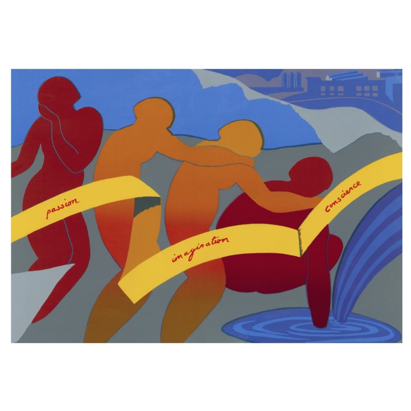 Sam Ainsley, Passion, Imagination, Conscience, screenprint, 1986