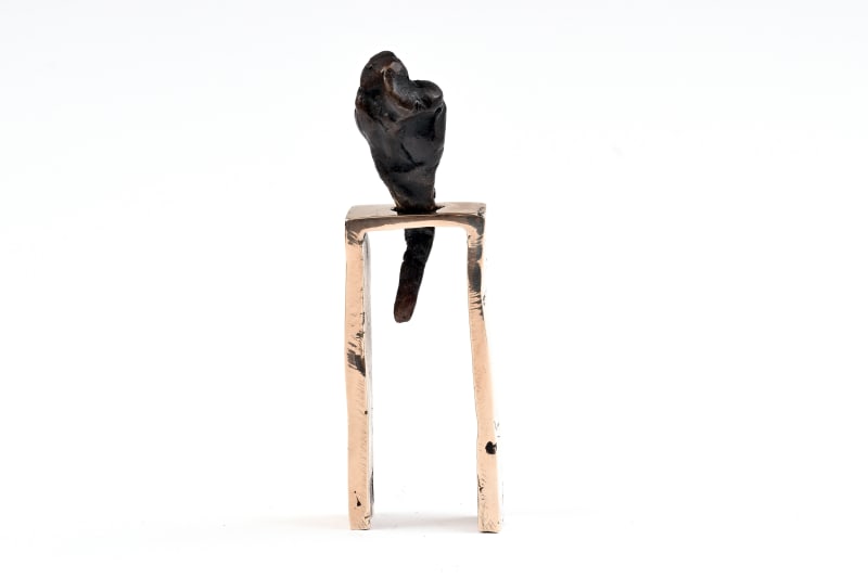 Restless Matter (study I), 2024 Unique work, cast in bronze, approx. H: 9 cm x L: 2.9 cm x D: 1.2 cm