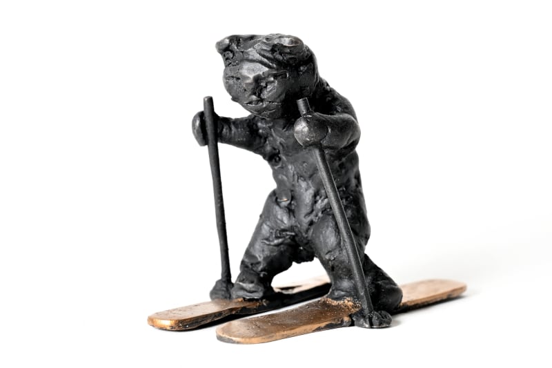 Downhill Only, 2024 Unique work, cast in bronze, approx. H: 5.2 cm x L: 6 cm x D: 4 cm