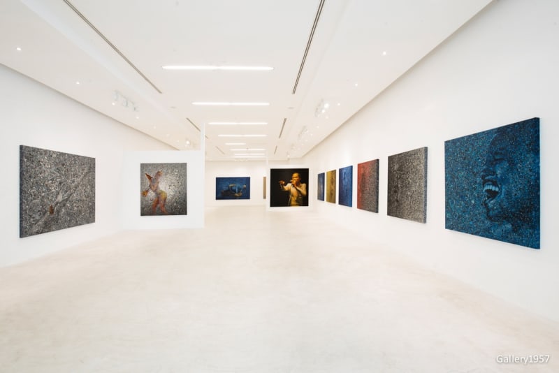 Chidi Kwubiri, motionEmotion, installation view, 2018. Courtesy Gallery 1957, Accra. Photo Nii Odzenma