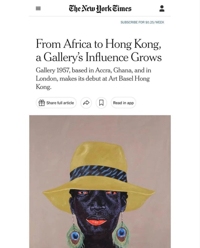 In-Depth Feature of Gallery 1957 in The New York Times