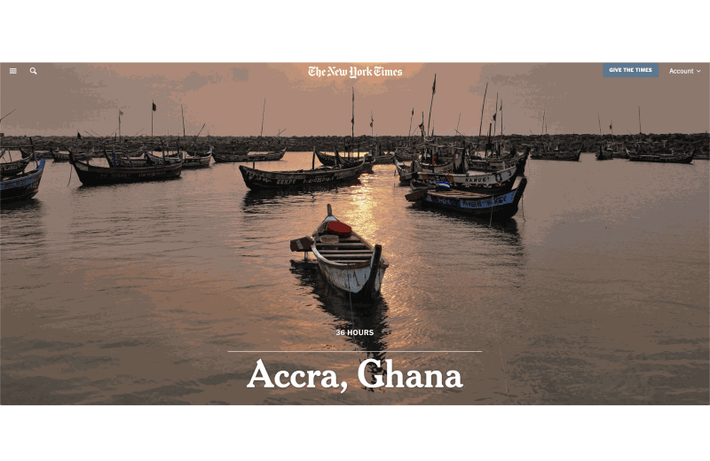Gallery 1957 Featured in The New York Times's “36 Hours: Accra, Ghana”