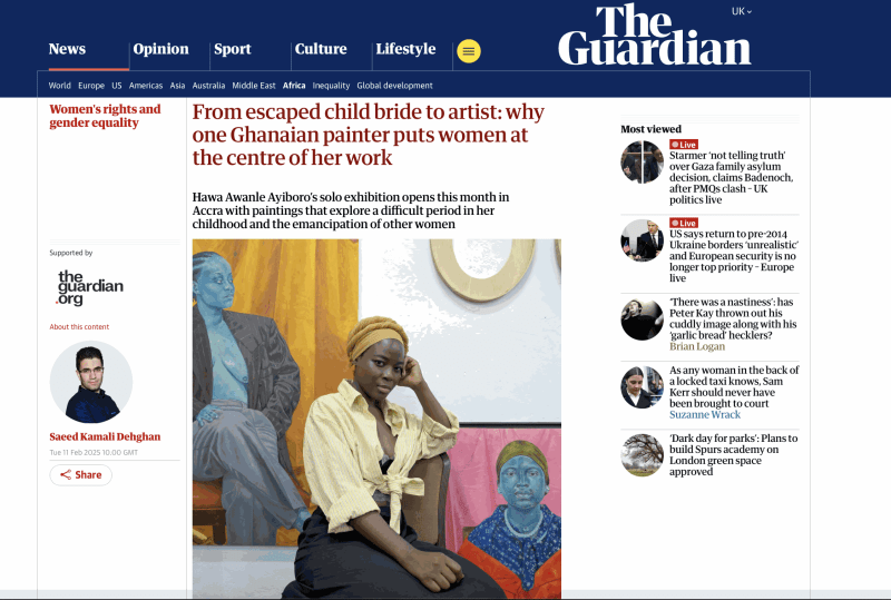 Hawa Awanle Ayiboro’s Empowering Journey and Art Featured in The Guardian