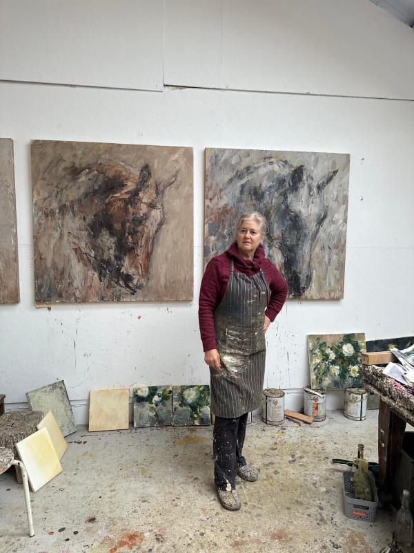 Judy Buxton in her studio, 2024. © The Artist.