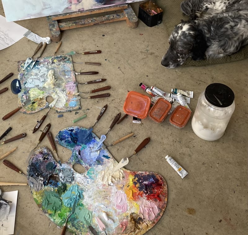 Julia Maleeva's studio, 2024. © The Artist.