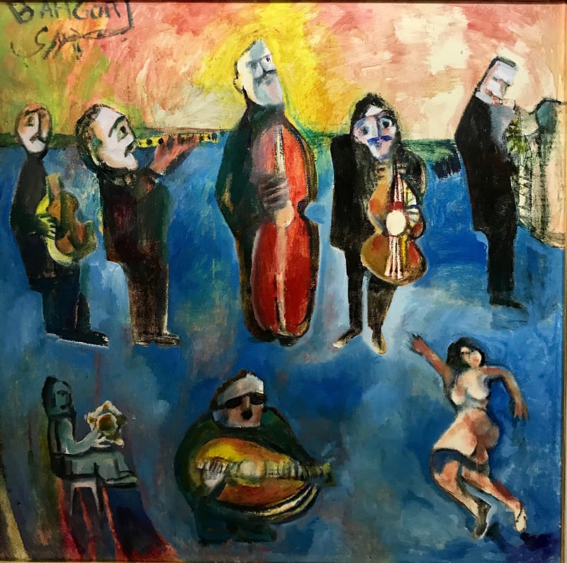 The Musicians, George Bahgoury, oil on canvas