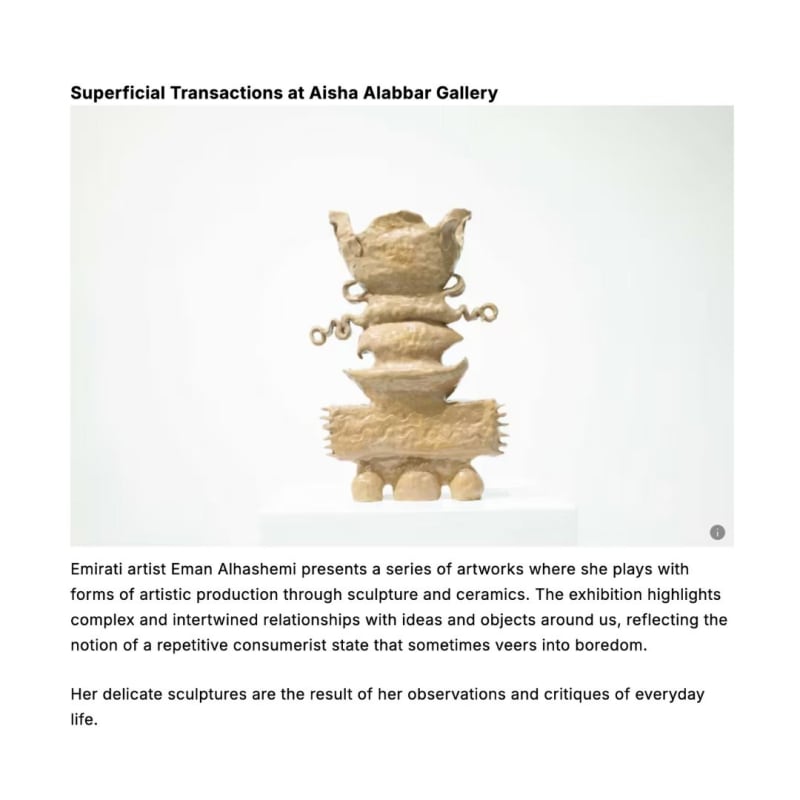 Weekly UAE museum and gallery guide