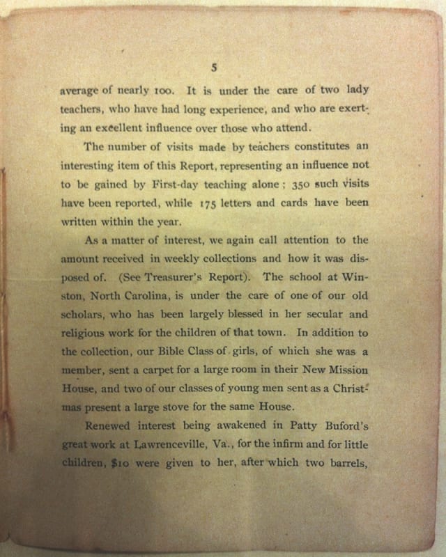 Annual Report 1891, Bethany Mission for Colored People