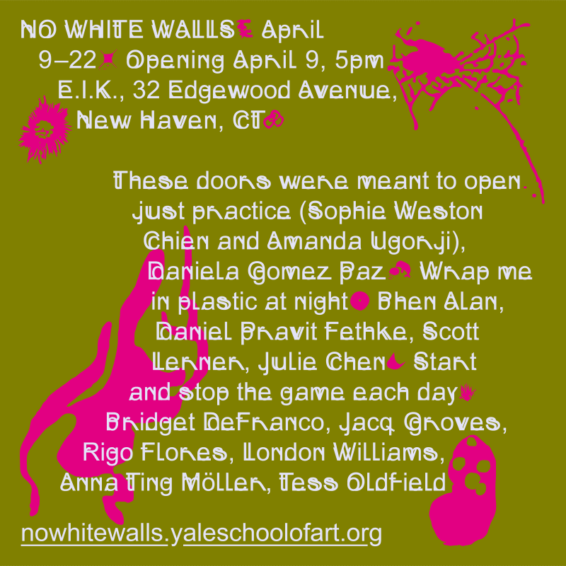 no white walls, inaugural Yale School of Art Annual