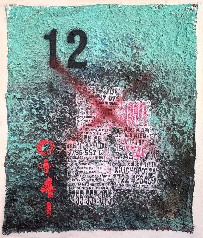 Onyis Martin - Government property - 2022 - 90cm H x 70cm W - Mixed media on canvas