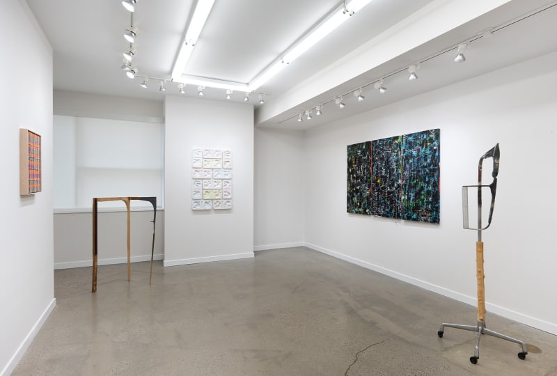 Installation view, Benign Aggressors. Photograph by Vivian Doering.