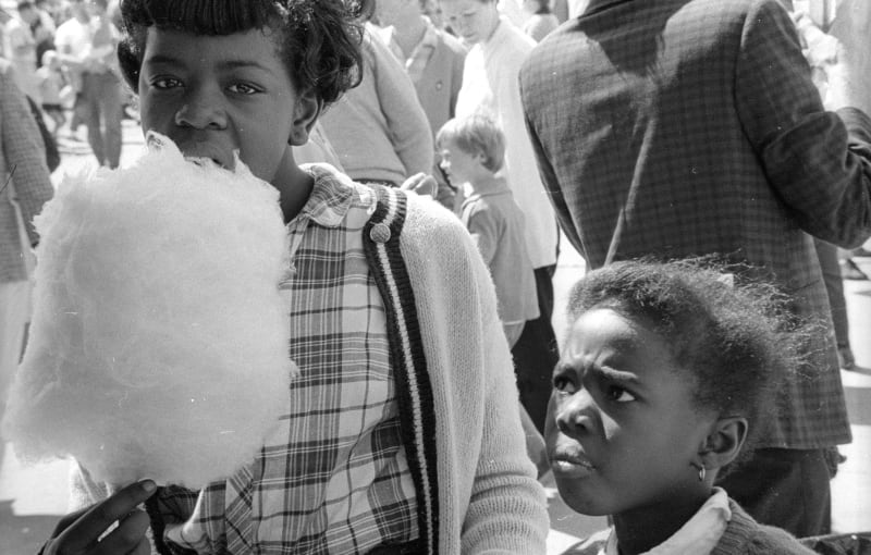 "Cotton Candy, The Ex, Toronto 1966" Silver gelatin print. Image © The Joan Latchford Estate