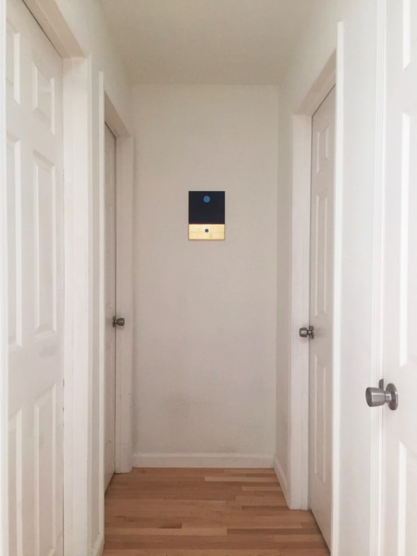 Lisa Beck, “Untitled #16” (2017), mixed media, 12 x 9 inches; in situ (image courtesy John Phillip Abbott)