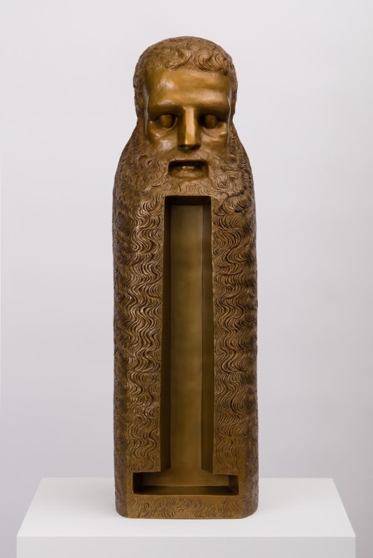 Sarah Peters, “Untitled (Herma 2)” (2018), bronze, 30 x 8 x 8 inches (76.2 x 20.3 x 20.3 cm), edition 1 of 5