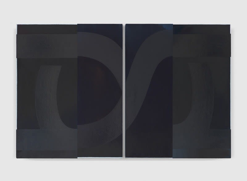 Nathlie Provosty, Triptych, 2018. Oil on linen, 19 x 30 3/8 inches. Courtesy the artist and Nathalie Karg Gallery, New York. Photo: Christopher Gardner.