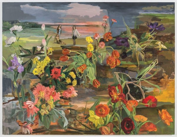 Vera Iliatova, The Land of Plenty, 2017, oil on canvas, 60 x 78 in., Courtesy of Monya Rowe Gallery, NY, © Vera Iliatova