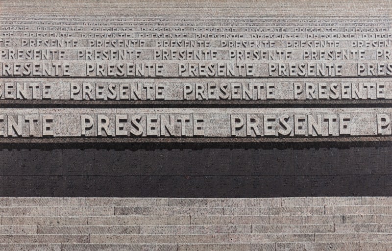 Norberto Spina 'Presente', 2024, Acrylic, oil paint and marker on canvas 160 x 250cm, photography by Jack Elliot Edwards