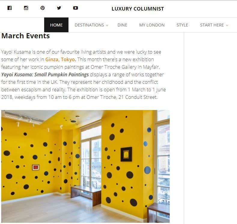 The Luxury Columnist: On the Hotlist