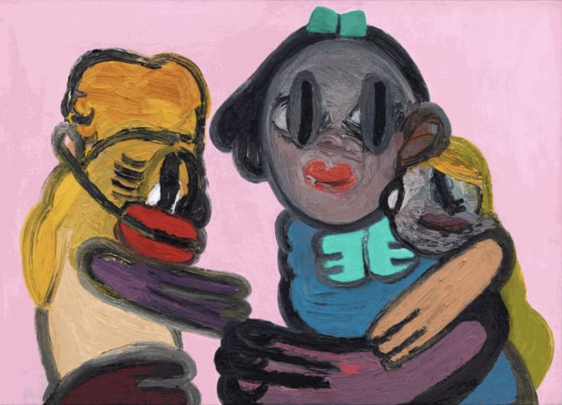 Trude Viken, Layers of Connections, 2024, oil on canvas, 54.1 x 74.1 cm, courtesy of OTP Copenhagen