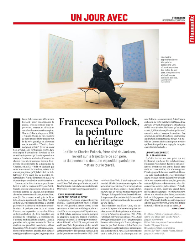 L'humanité - Francesca Pollock la peinture en héritage